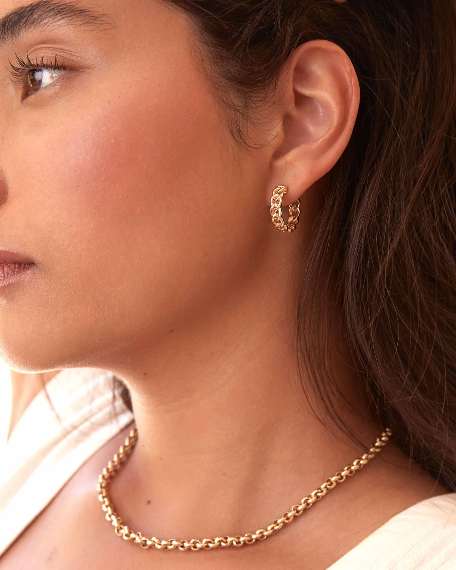 Link Hoop Earrings - Image 3
